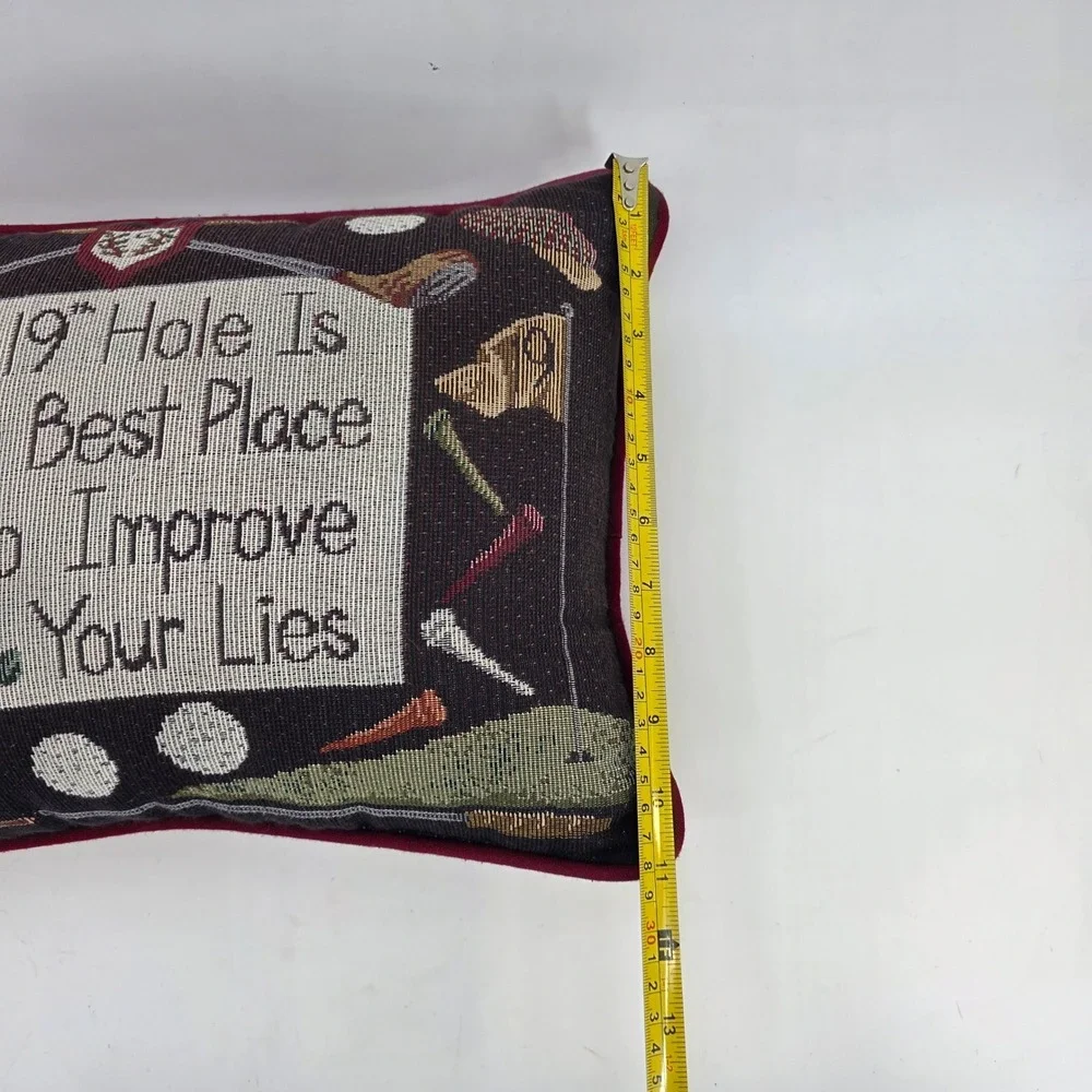 Vintage Golf Tapestry Pillow funny The 19th Hole Best Place To Improve Your Lies